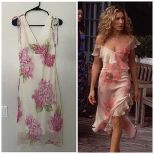 Carries BIG date night dress